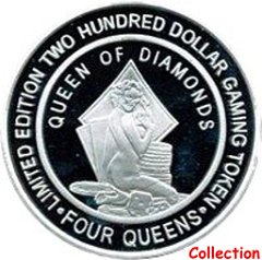 -200 Four Queens Queen of Diamonds  silver obv.